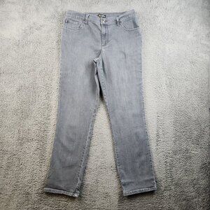 Women's Mid Rise Straight Leg Relaxed Fit Jeans Sz 10M Stretch Twill Traditional